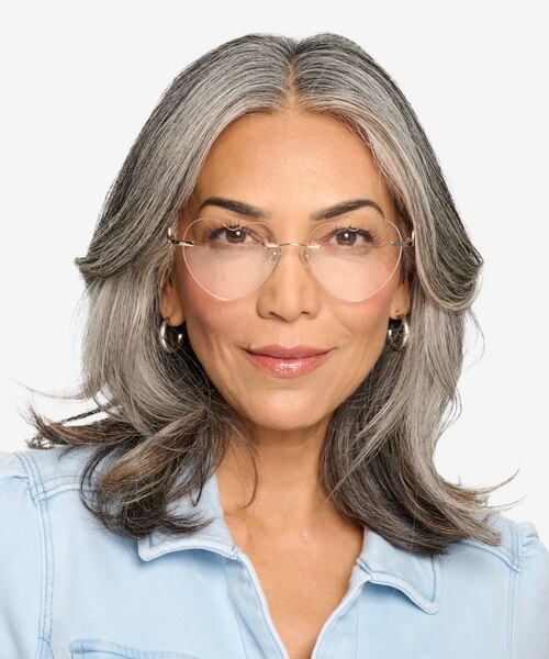 Casanova Light Gold MetalEyeglass Frames for Women from EyeBuyDirect