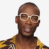 Althea Yellow Floral MetalEyeglass Frames for Men from EyeBuyDirect