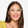 Althea Yellow Floral MetalEyeglass Frames for Women from EyeBuyDirect