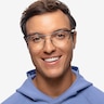 Mau Black Purple MetalEyeglass Frames for Men from EyeBuyDirect
