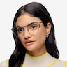 Mau Black Purple MetalEyeglass Frames for Women from EyeBuyDirect