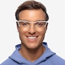 Mau White Gold MetalEyeglass Frames for Men from EyeBuyDirect