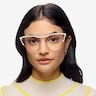 Mau White Gold MetalEyeglass Frames for Women from EyeBuyDirect