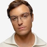 Duo Black Silver MetalEyeglass Frames for Men from EyeBuyDirect