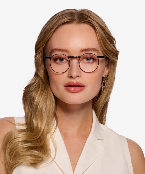 Task Black MetalEyeglass Frames for Women from EyeBuyDirect