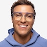 Cyber Blue Green MetalEyeglass Frames for Men from EyeBuyDirect