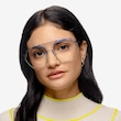 Cyber Blue Green MetalEyeglass Frames for Women from EyeBuyDirect