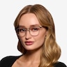 Proximo Black Silver MetalEyeglass Frames for Women from EyeBuyDirect