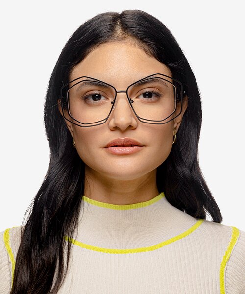 Magnet Shiny Black MetalEyeglass Frames for Women from EyeBuyDirect