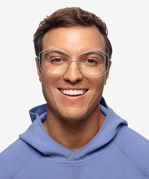 Magnet Matte Silver MetalEyeglass Frames for Men from EyeBuyDirect