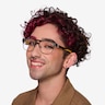 Cab Black Yellow MetalEyeglass Frames for Men from EyeBuyDirect