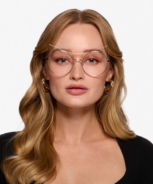 Singapura Rose Gold MetalEyeglass Frames for Women from EyeBuyDirect