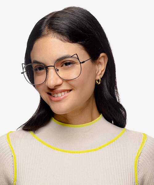 Cymric Black MetalEyeglass Frames for Women from EyeBuyDirect