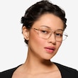 Cumulo Shiny Gold MetalEyeglass Frames for Women from EyeBuyDirect