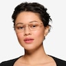 Altitude Satin Gold MetalEyeglass Frames for Women from EyeBuyDirect