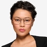 Quebec Matte Black MetalEyeglass Frames for Women from EyeBuyDirect
