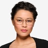 Uniform Satin Gold MétalMontures de lunettes de vue pour Femmes d'EyeBuyDirect