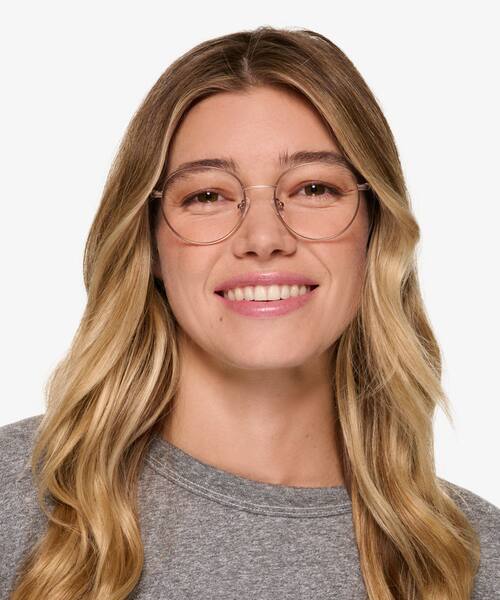 Rose Gold Motivate -  Metal Eyeglasses