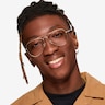 Zest Matt Gold MetalEyeglass Frames for Men from EyeBuyDirect