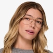 Zest Matt Gold MetalEyeglass Frames for Women from EyeBuyDirect