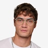 Sparkle Gradient Blue MetalEyeglass Frames for Men from EyeBuyDirect