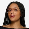 Sparkle Gradient Red MetalEyeglass Frames for Women from EyeBuyDirect