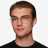 Glimmer Shiny Black Rainbow MetalEyeglass Frames for Men from EyeBuyDirect