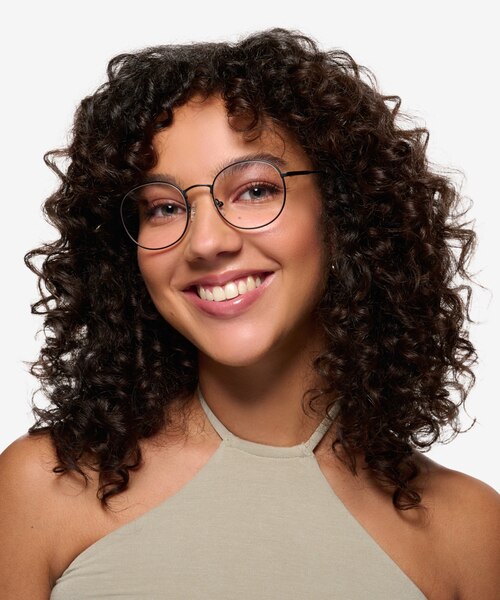 Spatter Matte Black MetalEyeglass Frames for Women from EyeBuyDirect