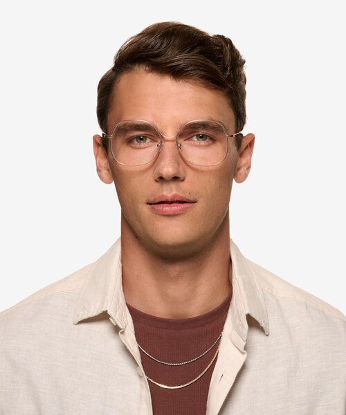 Wilbur Rose Gold MetalEyeglass Frames for Men from EyeBuyDirect