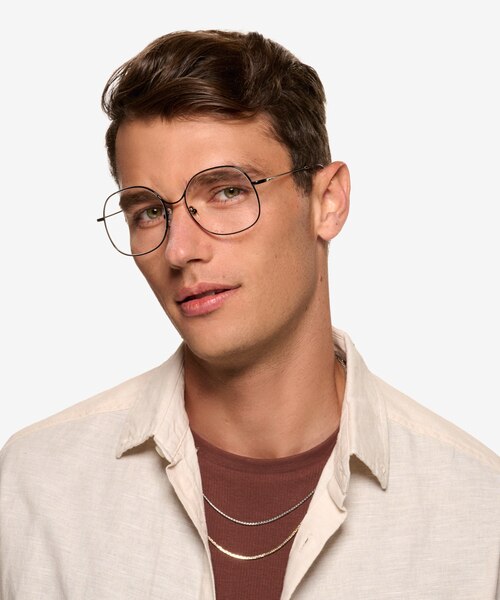Wilbur Black MetalEyeglass Frames for Men from EyeBuyDirect