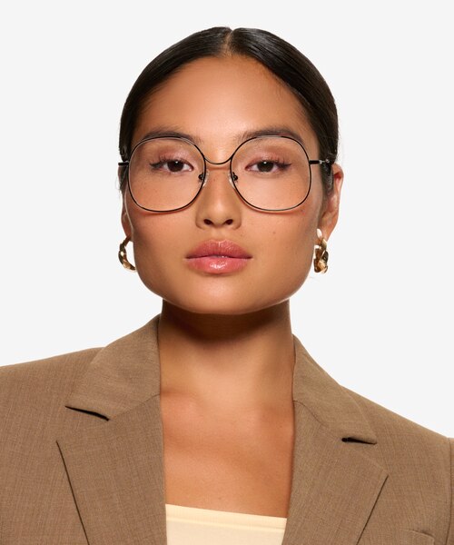 Wilbur Black MetalEyeglass Frames for Women from EyeBuyDirect
