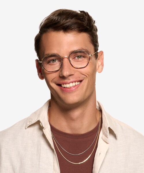 Frances Spotty Tortoise MetalEyeglass Frames for Men from EyeBuyDirect