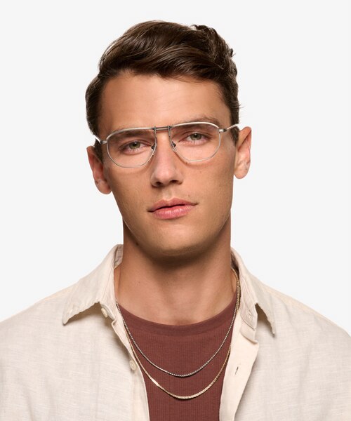 Elwood Silver MetalEyeglass Frames for Men from EyeBuyDirect