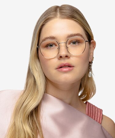 Shiny Gold Aiko -  Metal Eyeglasses