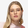 Aiko Shiny Gold MetalEyeglass Frames for Women from EyeBuyDirect