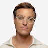 Aiko Pearly White MetalEyeglass Frames for Men from EyeBuyDirect