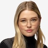 Trina Shiny Rose Gold MetalEyeglass Frames for Women from EyeBuyDirect