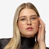 Trina Shiny Silver MetalEyeglass Frames for Women from EyeBuyDirect