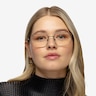 Manifest Shiny Black MetalEyeglass Frames for Women from EyeBuyDirect
