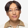 Manifest Shiny Gold MetalEyeglass Frames for Men from EyeBuyDirect
