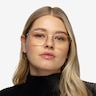 Manifest Shiny Gold MetalEyeglass Frames for Women from EyeBuyDirect