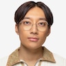 Desire Shiny Gold White MetalEyeglass Frames for Men from EyeBuyDirect