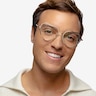 Philomena Shiny Gold MetalEyeglass Frames for Men from EyeBuyDirect