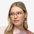 Philomena Pink Shiny Gold MetalEyeglass Frames for Women from EyeBuyDirect