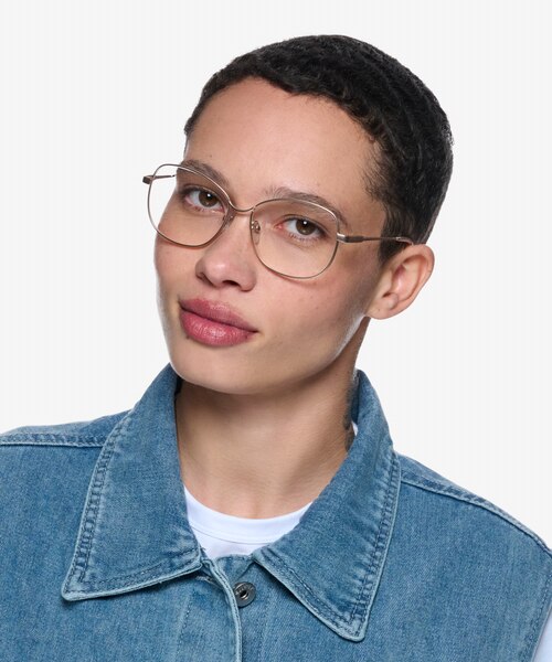 Maude Rose Gold MetalEyeglass Frames for Women from EyeBuyDirect