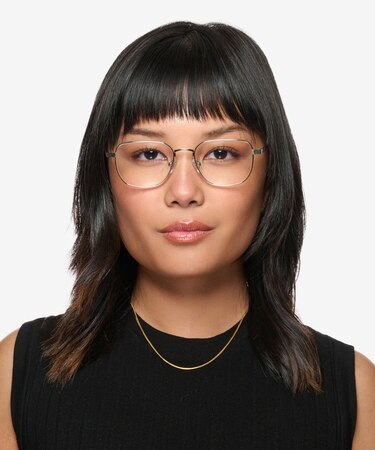 Shiny Silver Shiloh -  Metal Eyeglasses