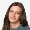 Shiloh Shiny Gold MétalMontures de lunettes de vue pour Hommes d'EyeBuyDirect