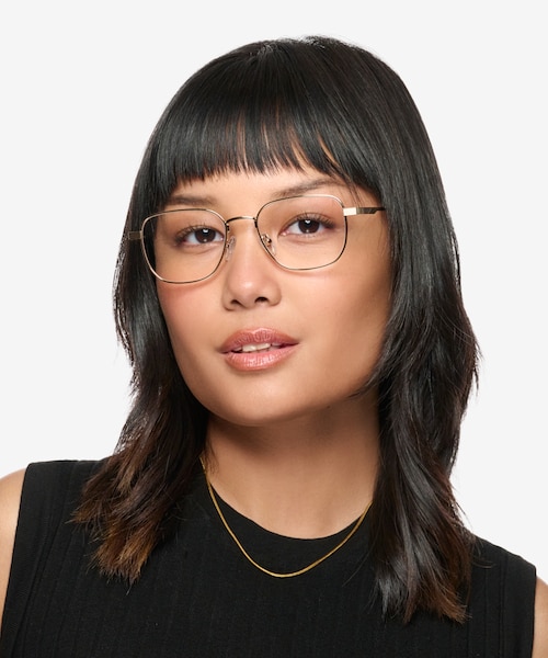 Shiloh Shiny Gold MetalEyeglass Frames for Women from EyeBuyDirect