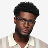 Zayn Matte Navy MetalEyeglass Frames for Women from EyeBuyDirect