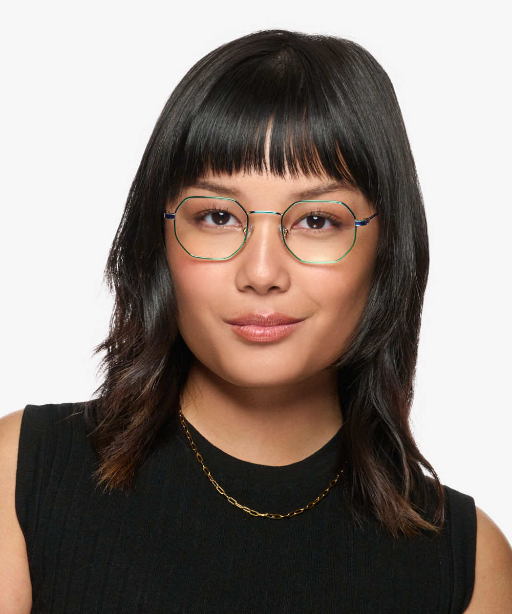 Soar Geometric Multicolor Full Rim Eyeglasses Eyebuydirect Canada